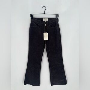 The Great The Kick Boot Flare Corduroy High Rise Pants In Slate